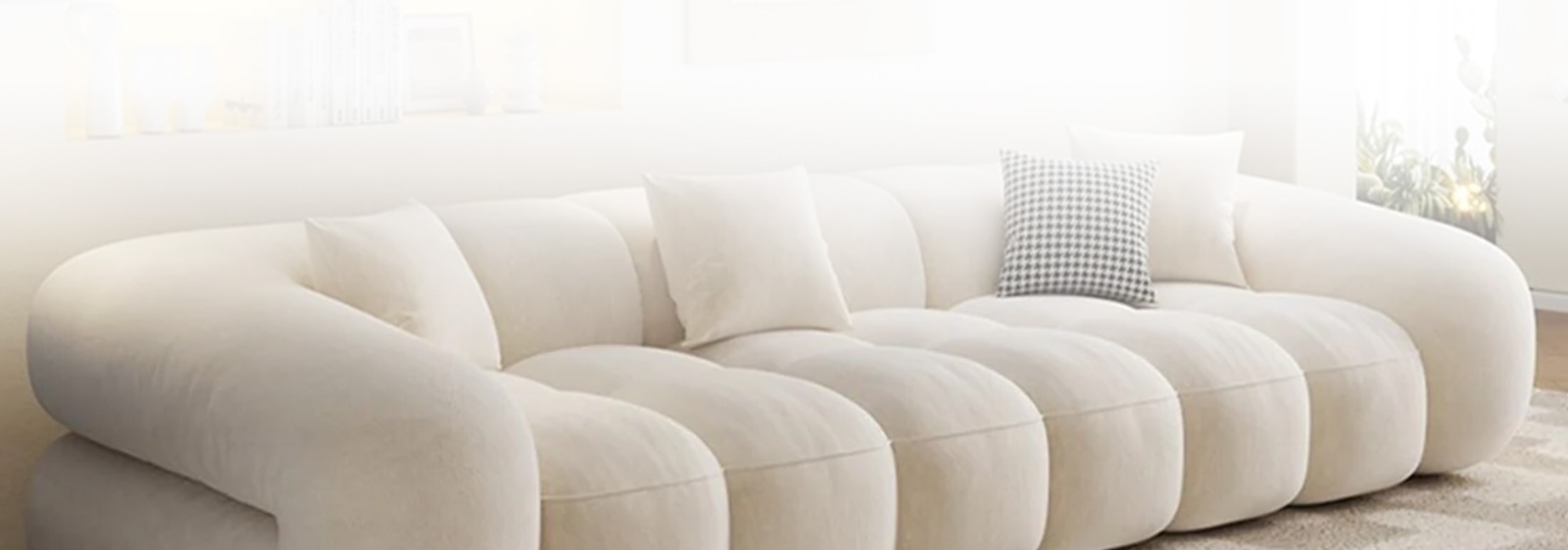 Fleece Fabric Sofa